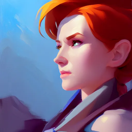 Image similar to portrait of a female Link from Triss Merigold medium shot, asymmetrical, profile picture, Organic Painting, sunny day, Matte Painting, bold shapes, hard edges, street art, trending on artstation, by Greg Manchess and Huang Guangjian and Loish and Gil Elvgren and Sachin Teng