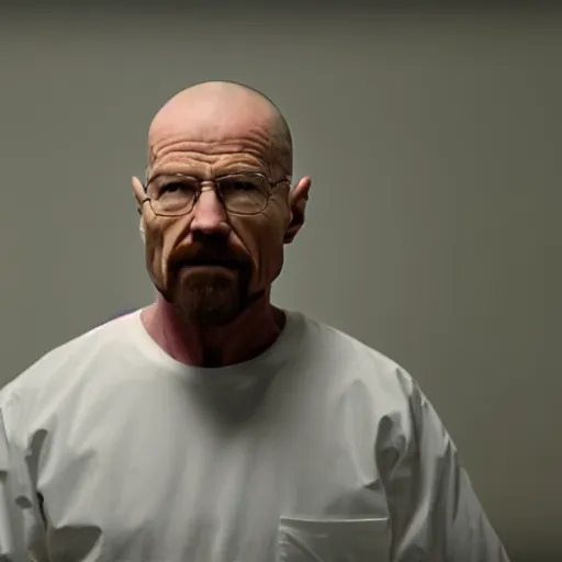 Prompt: walter white in exercise video