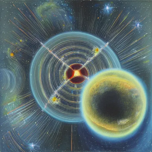 Image similar to The Higgs Boson, a detailed painting by Wojciech Siudmak