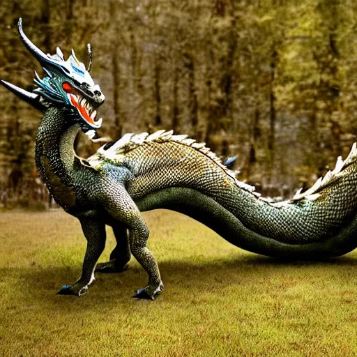Image similar to photo of a mythical dragon as a real animal