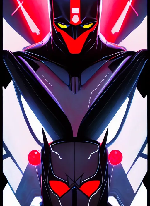 Prompt: symmetry!! portrait of batman beyond, 1 9 9 9 tv series, skinny, sci - fi, tech wear, glowing lights!! intricate, elegant, highly detailed, digital painting, artstation, concept art, smooth, sharp focus, illustration, art by artgerm and greg rutkowski and alphonse mucha