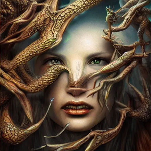 Image similar to fantasy art hyper realistic ai created interesting bizarre subconscious fantastic art award winning best ultra detailed magnificent