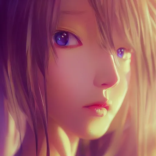 Image similar to photorealistic dramatic liquids anime girl render, detailed face, colorful, atmosphere cinematic, by wlop, by ilyu kuvshinov, soft shadows, be concept art, super detailed, vfx, houdini, 8 k, super realistic, ufotable studio art style, global illumination, trending in pixiv, dramatic color, ray tracing, god rays