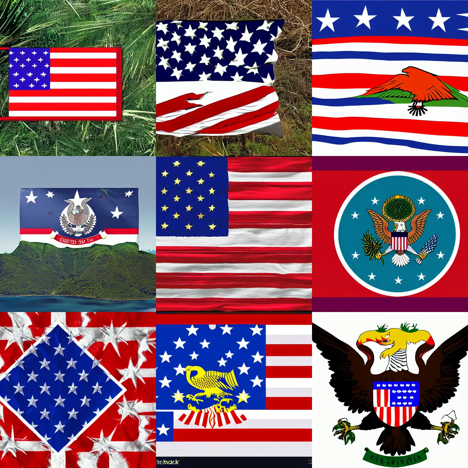 Prompt: flag of the country united states of new guinea