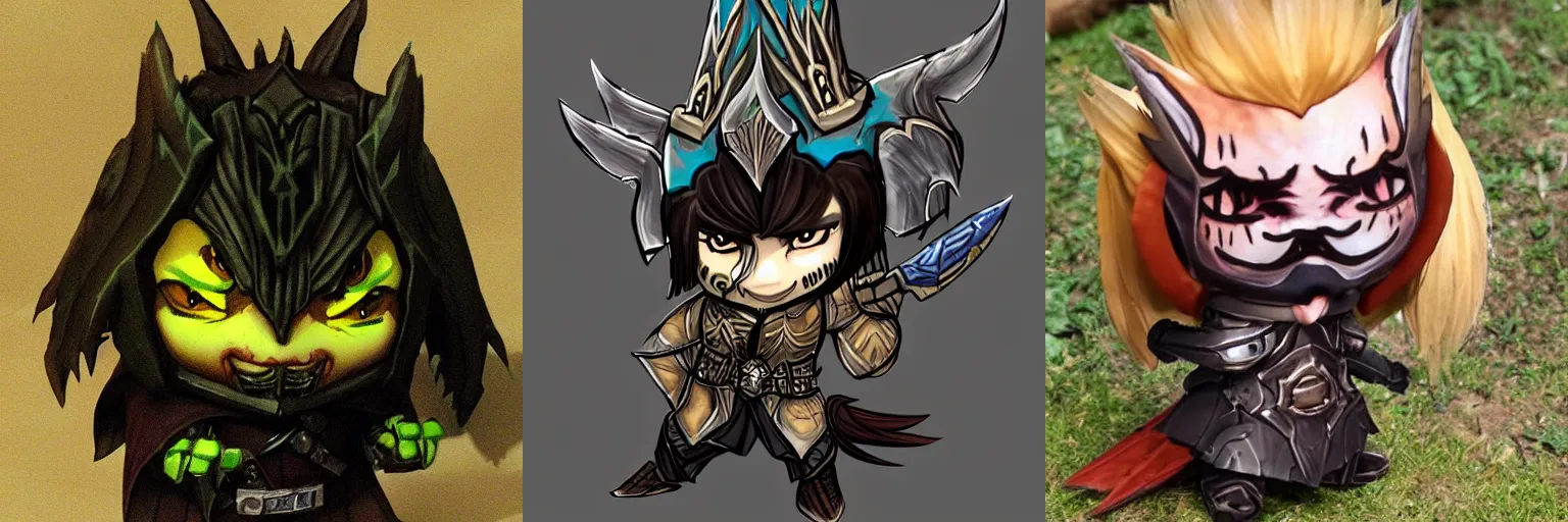 Prompt: Rytlock Brimstone from Guild Wars 2, chibi version