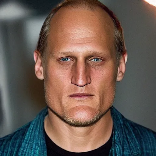 Image similar to “ an extremely psychedelic picture of Woody Harrelson”