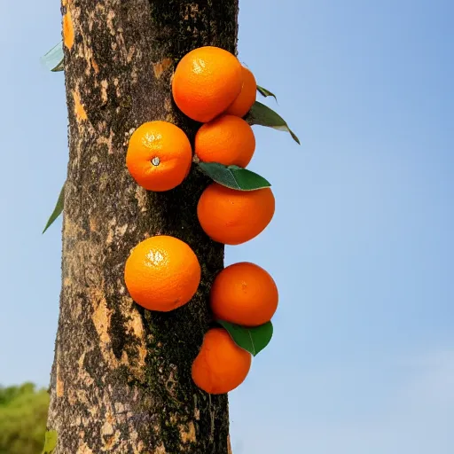 Image similar to orange growing on a tree