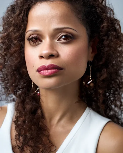 Prompt: headshot of beautiful actress gugu mbatha - raw, studio lighting, 8 k, photo shoot, 9 inch kershaw soft focus lens f / 4. 5