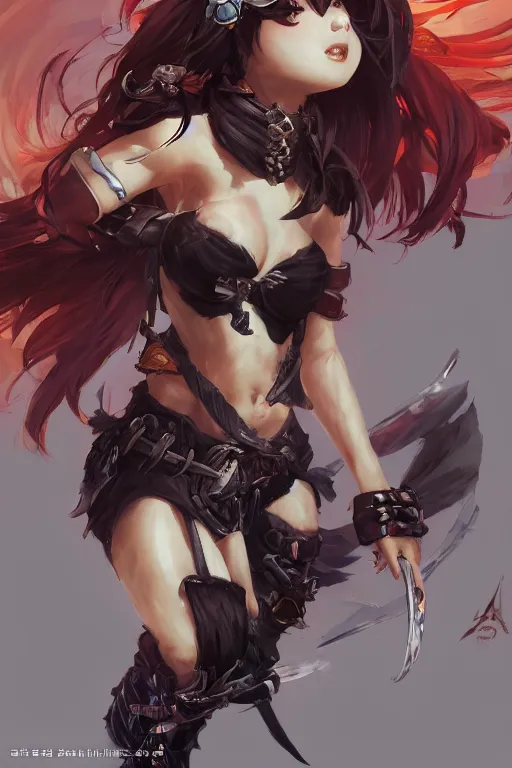 Prompt: ORC girl in a blade and soul spinoff artbook rendered by the artist Hyung tae Kim, Jiyun Chae, Lê Long, Joe Madureira, trending on Artstation by Hyung tae Kim, artbook, Stanley Artgerm Lau, WLOP, Rossdraws , James Gurney