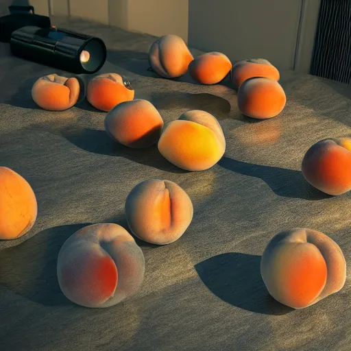 Prompt: man made out of peaches hyper realistic 8 k octane rendered unity engine digital art god rays