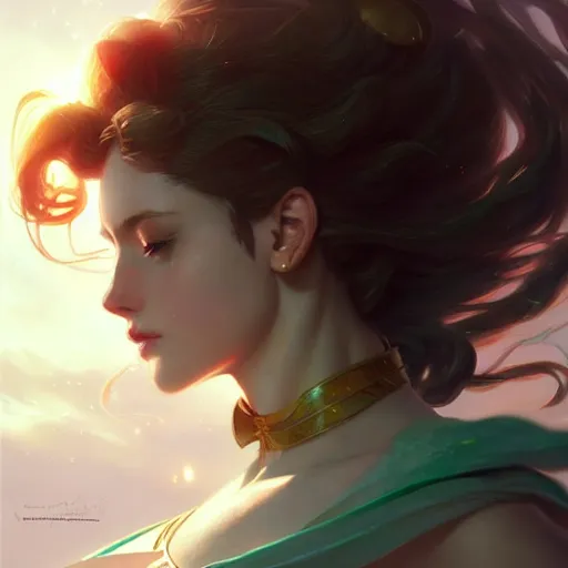 Prompt: Sailor Jupiter, fantasy, intricate, elegant, highly detailed, digital painting, artstation, concept art, matte, sharp focus, illustration, art by Artgerm and Greg Rutkowski and Alphonse Mucha