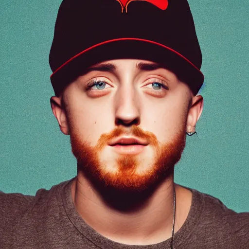 Image similar to portrait mac miller, poster, smooth, clear face, sharp focus, 8 k, highly detailed, hd