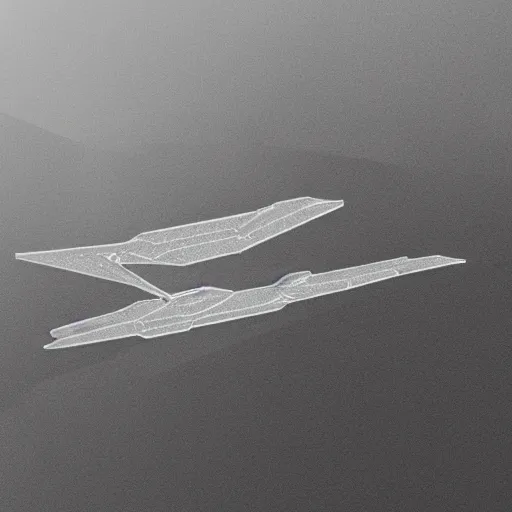 Image similar to blakes 7 liberator space craft flying low over a lake with relfections pencil sketch evening sunlight, ambient occlusion cinematic volumetric clouds