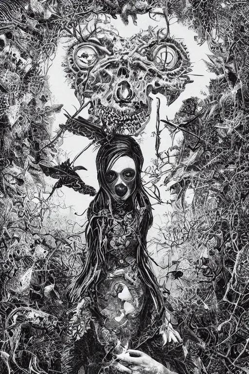 Image similar to Plague goddess painting by Dan Hillier, trending on artstation, artstationHD, artstationHQ, 4k, 8k