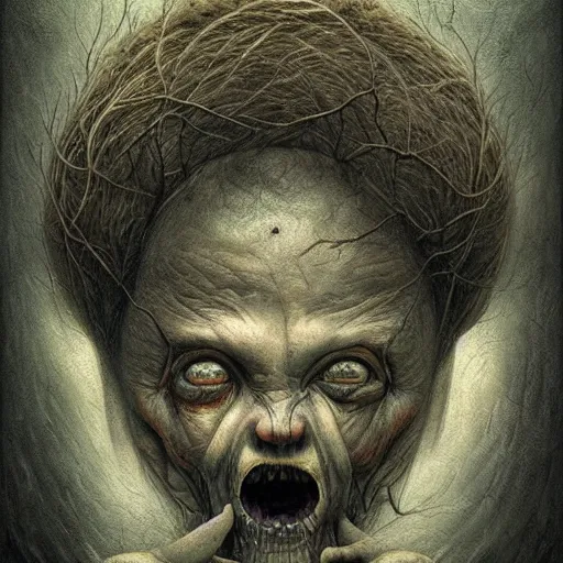 Image similar to a hyperrealistic painting of cosmic horror, by anton semenov and santiago caruso, highly detailed, vivid color,