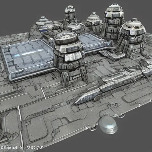 Prompt: scifi imperial base