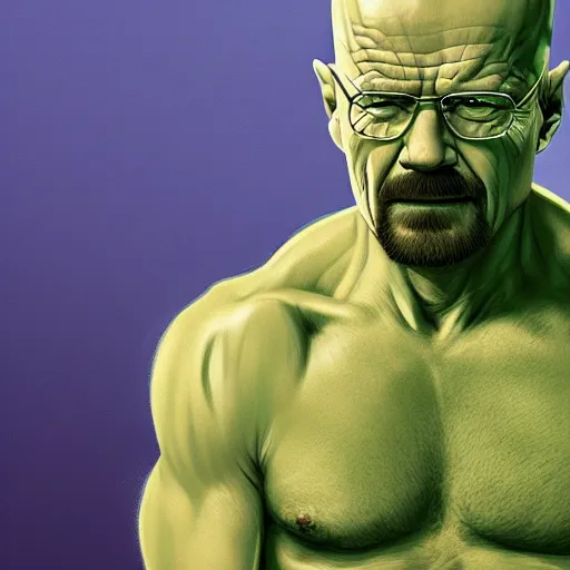 Image similar to Walter White is The Hulk, hyperdetailed, artstation, cgsociety, 8k