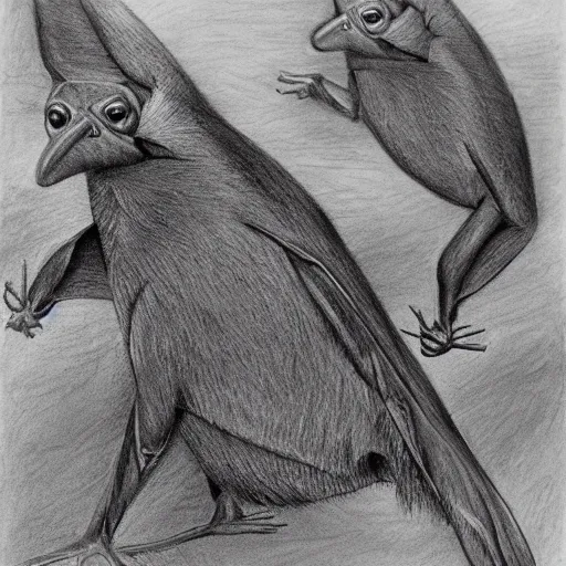 Image similar to national geographic wildlife photography of hipposideros griffini but as a wildlife sketch. hipposideros griffini charcoal wildlife drawing, in habitat, by john banovish. detailed charcoal, intricate, scientific field study.