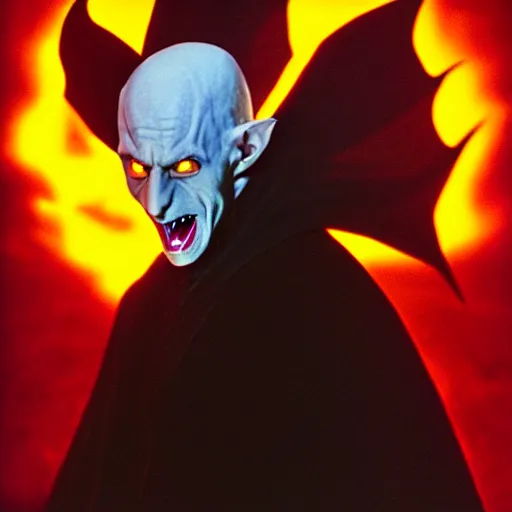 Prompt: portrait of nosferatu as a super saiyan, powering up, correct faces, uhd hyperdetailed photo by annie leibowitz 5 0 mm lens