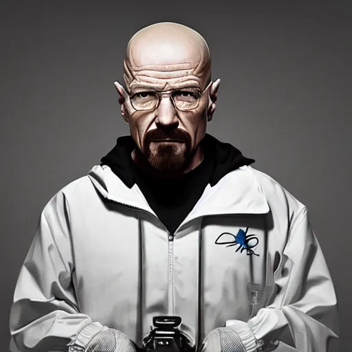 Prompt: walter white with the overwatch team