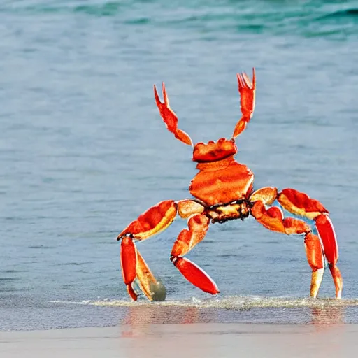 Image similar to obama as a crab, raving