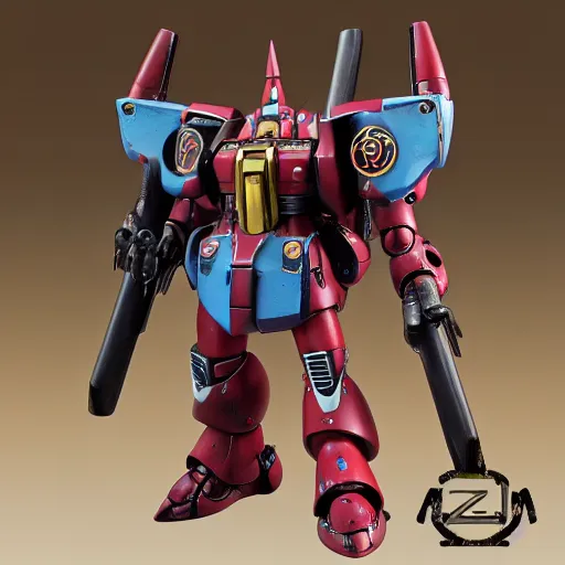 Image similar to zaku custom sazabi custom, by alex pardee, 3 d, 8 k hd resolution