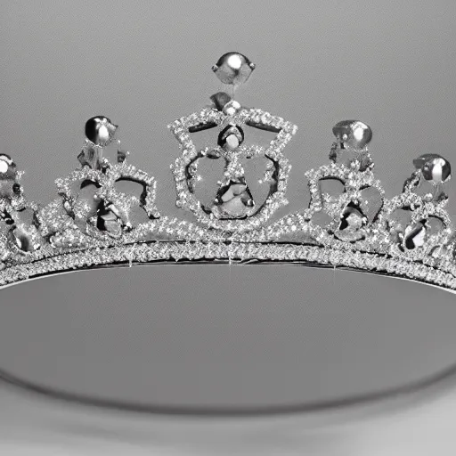 Image similar to a tiara from a jewels catalog, hi res, macro, pandora