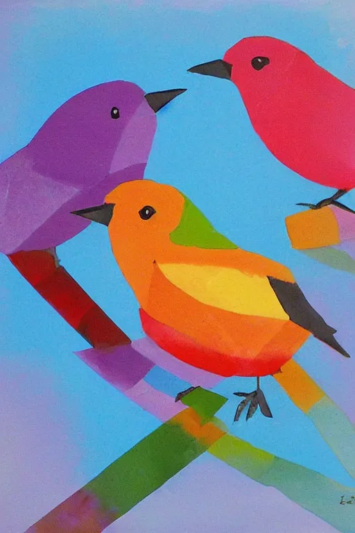 Image similar to colorful birds by pauline baynes