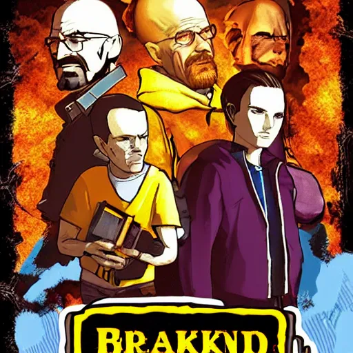 Image similar to breaking bad jrpg ps2 game of the year cover greatest hits