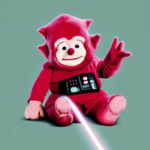 Prompt: darth lord teletubby