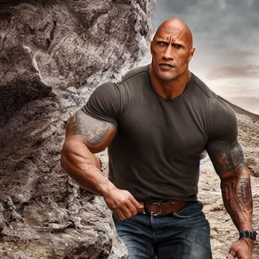 prompthunt: dwayne the rock johnson's face on the body of a kangaroo