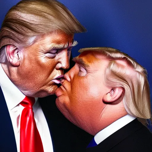 Jesus and Donald Trump kissing passionately, 4k | Stable Diffusion ...