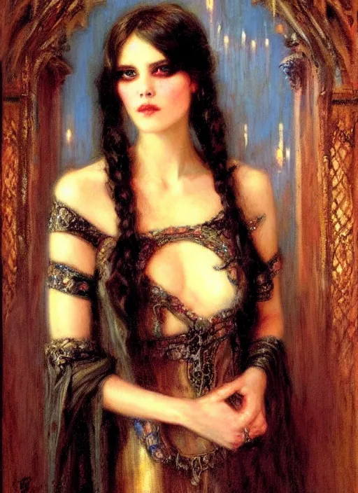 Image similar to gothic princess portrait. by gaston bussiere