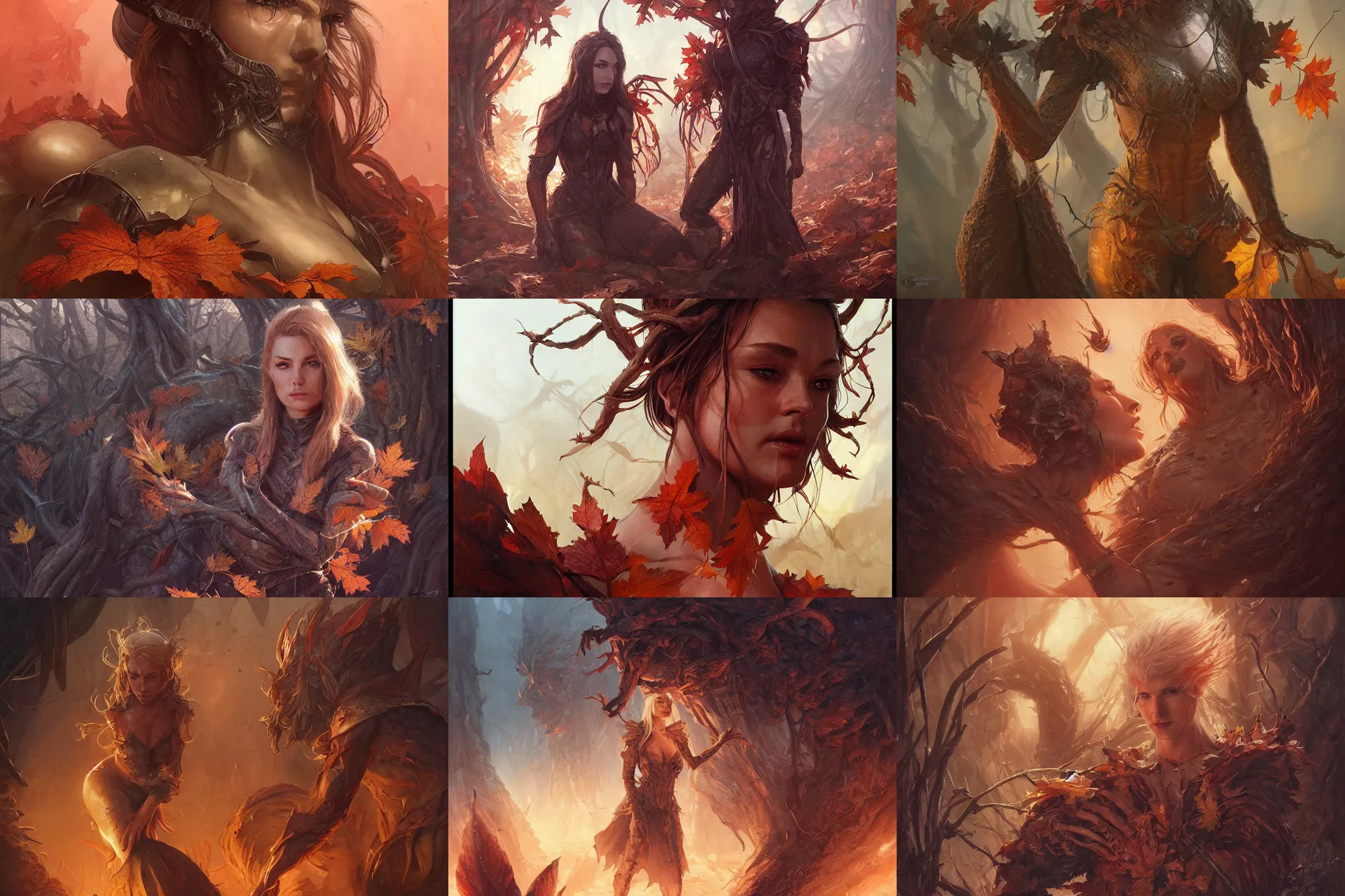 Prompt: autumnal mandrake roots, d & d, fantasy, portrait, highly detailed, digital painting, trending on artstation, concept art, sharp focus, illustration, art by artgerm and greg rutkowski and magali villeneuve