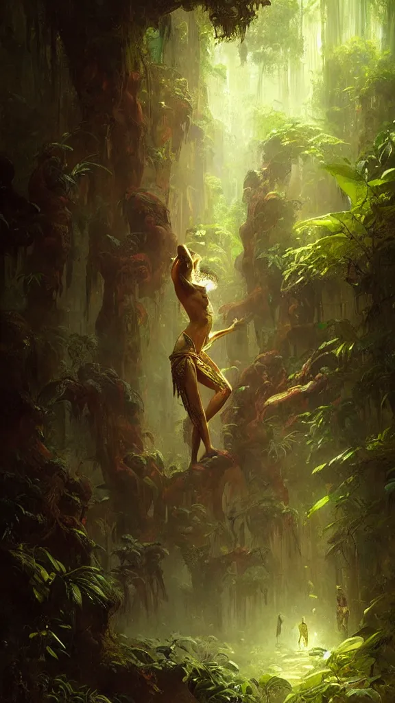 Image similar to The Ayahuasca Spirit, by Greg Rutkowski