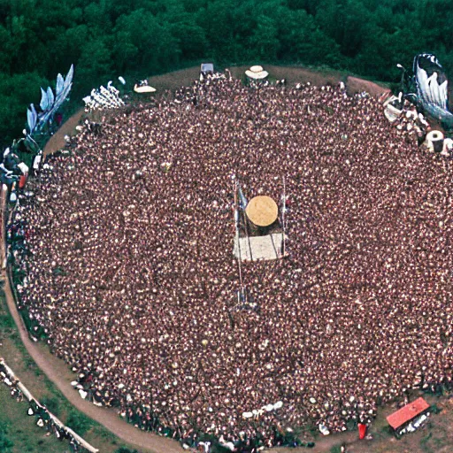 Image similar to professional aerial photograph of within temptation at Woodstock 1988