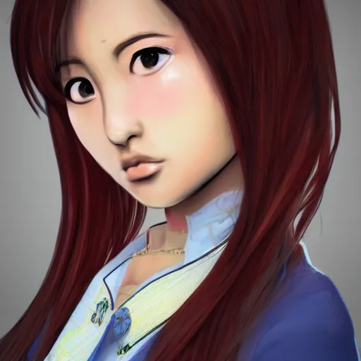 Image similar to haruka gracia if she were a real person. photorealistic.