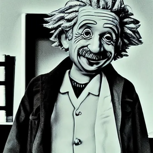 Image similar to albert einstein as rick sanchez