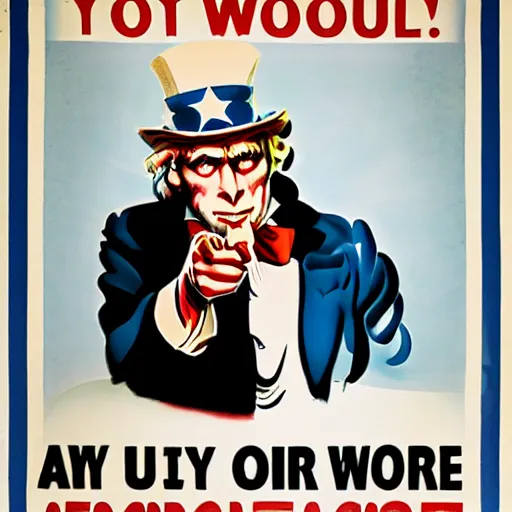 Image similar to uncle sam propaganda poster