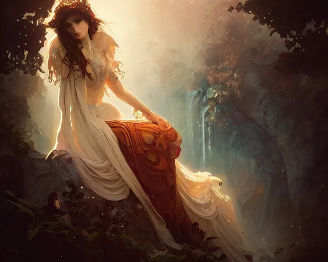 Image similar to photography of ebru sidar, deep focus, d & d, fantasy, intricate, elegant, highly detailed, digital painting, artstation, concept art, matte, sharp focus, illustration, hearthstone, art by artgerm and greg rutkowski and alphonse mucha