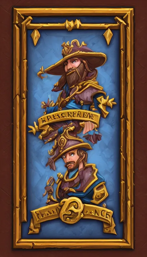 Image similar to frame border in the style of hearthstone