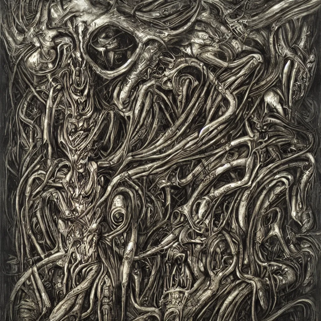 Prompt: subconscious psyche by giger