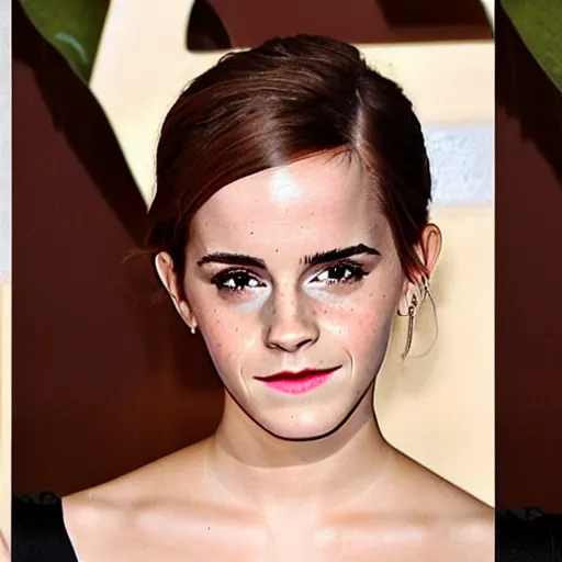 Image similar to emma watson as an avocado