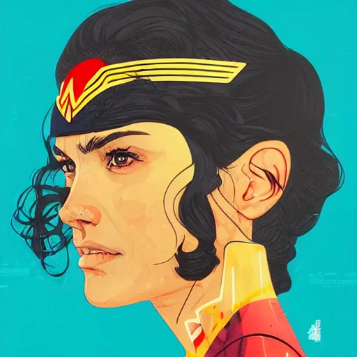 Image similar to Wonder Woman profile picture by Sachin Teng, asymmetrical, Organic Painting , Matte Painting, geometric shapes, hard edges, graffiti, street art:2 by Sachin Teng:4