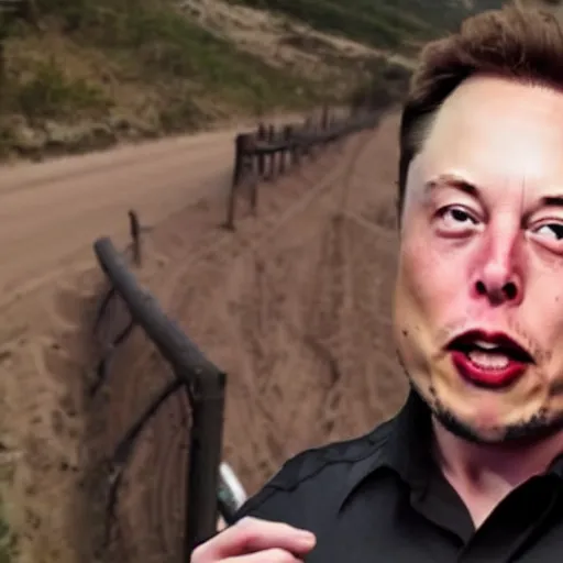 Image similar to Drunk and confused Elon Musk | trailcam