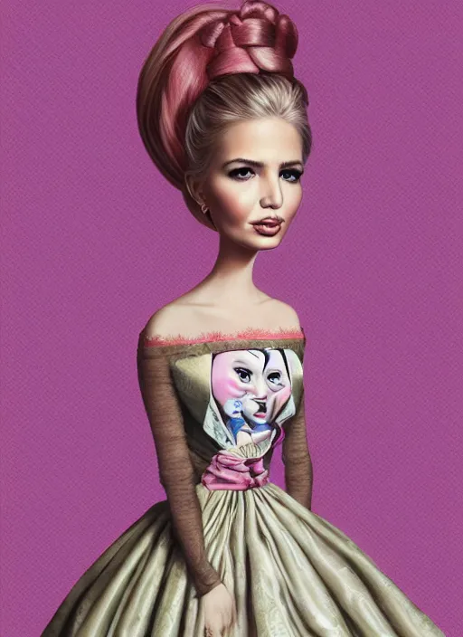 Image similar to ivanka trump as a mark ryden doll, detailed digital art, trending on Artstation