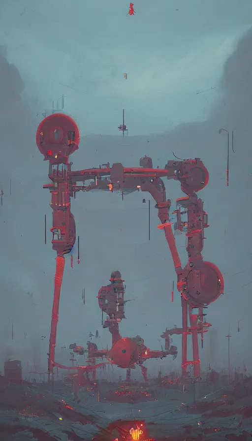 Prompt: rage, by simon stalenhag