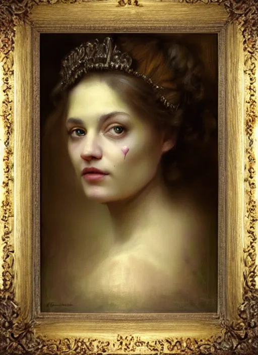 Prompt: rococo princess portrait. by casey baugh, by rembrandt, mandelbulb 3 d