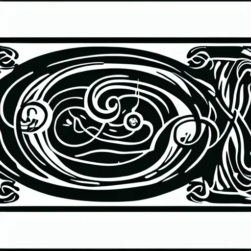 Prompt: eyesight, logo, no text, inquisitive, imaginary, flowing, curved, symmetrical, art nouveau