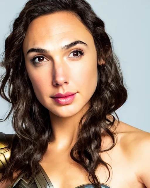 headshot of beautiful actress gal gadot as wonder